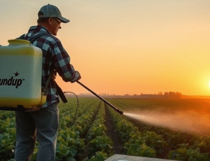 Roundup exposure lawsuit 2025 – spraying glyphosate on crops