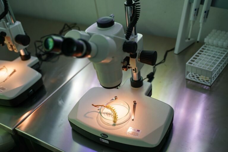 Bard PowerPort lawsuit: close-up of a laboratory microscope under bright light