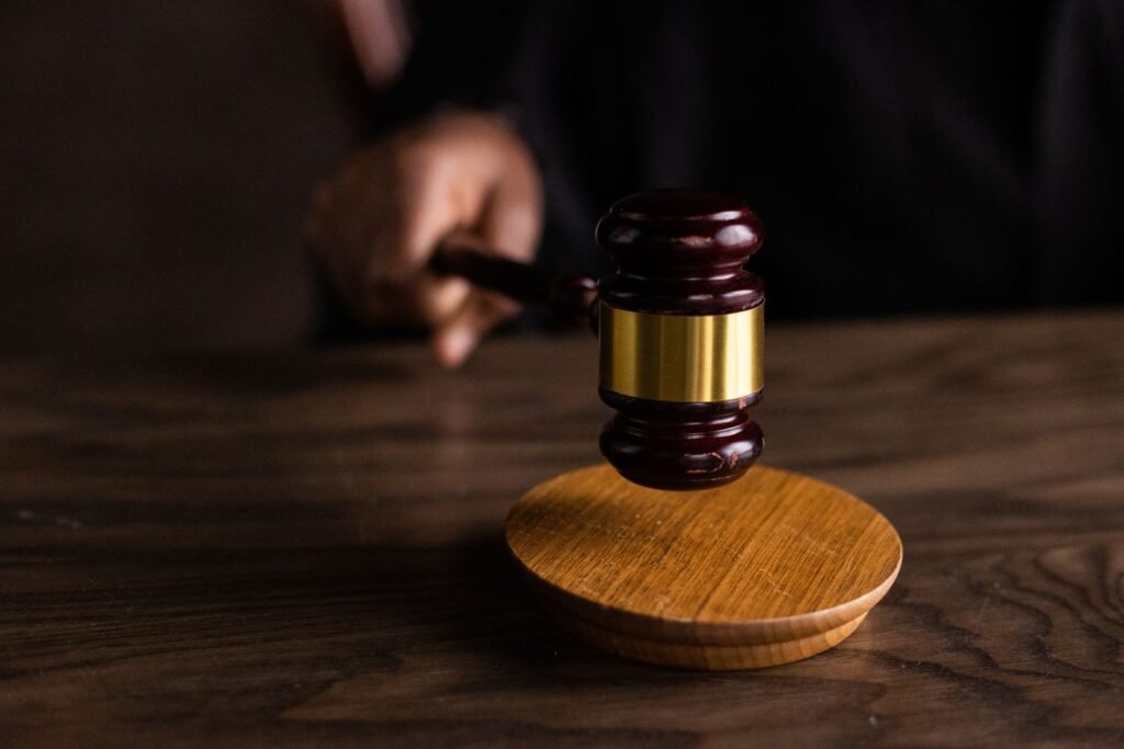 Depo-Provera settlement: wooden gavel resting on a sound block