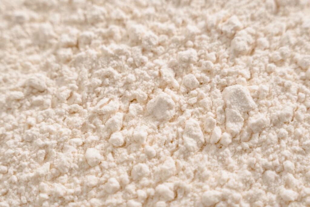 Talcum powder lawsuit: close-up of fine white powder texture