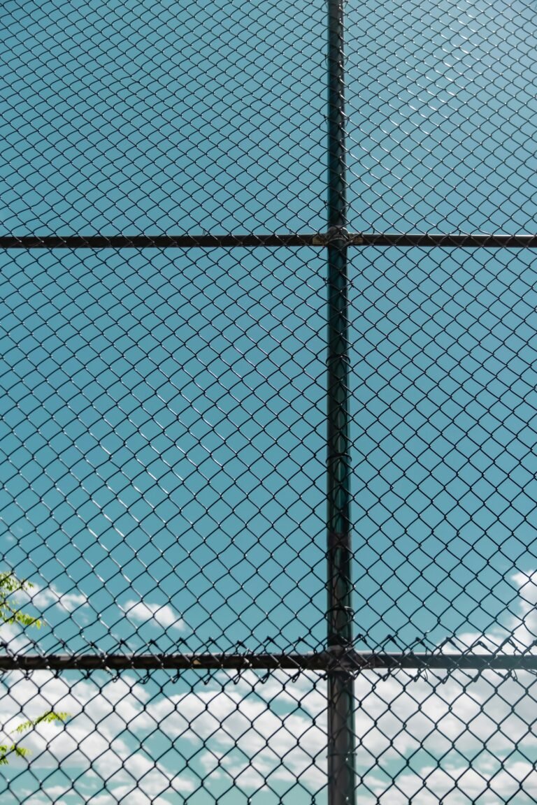 Maryland juvenile facility abuse: chain-link fence against a clear blue sky