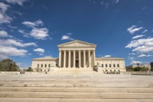Roundup verdicts: front of the U.S. Supreme Court building on a sunny day
