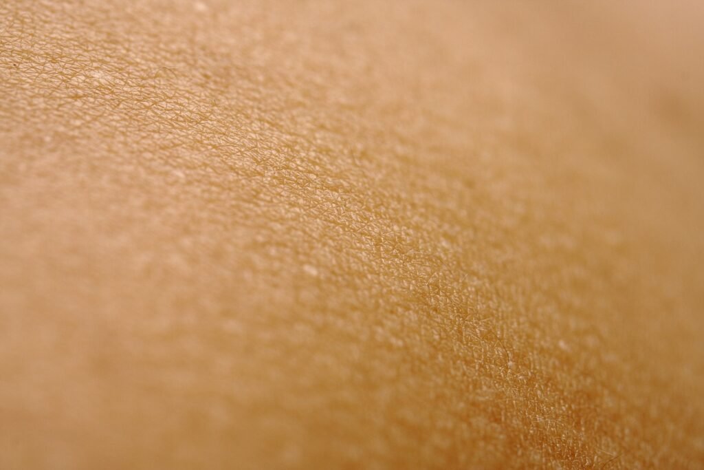 Close-up view of human skin texture