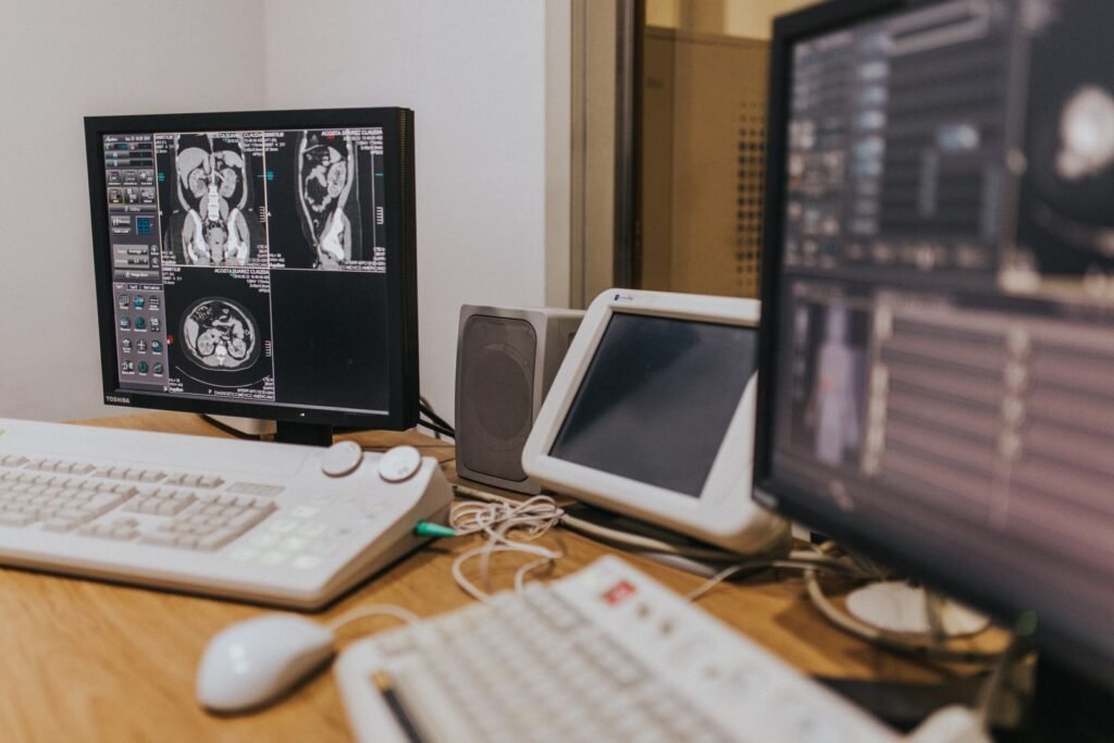 MRI scans on hospital screens, imaging often reviewed in Depo-Provera brain tumor claims